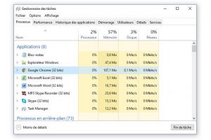 Désactiver les logiciels qui se lancent au démarrage pour augmenter la rapidité de votre PC.