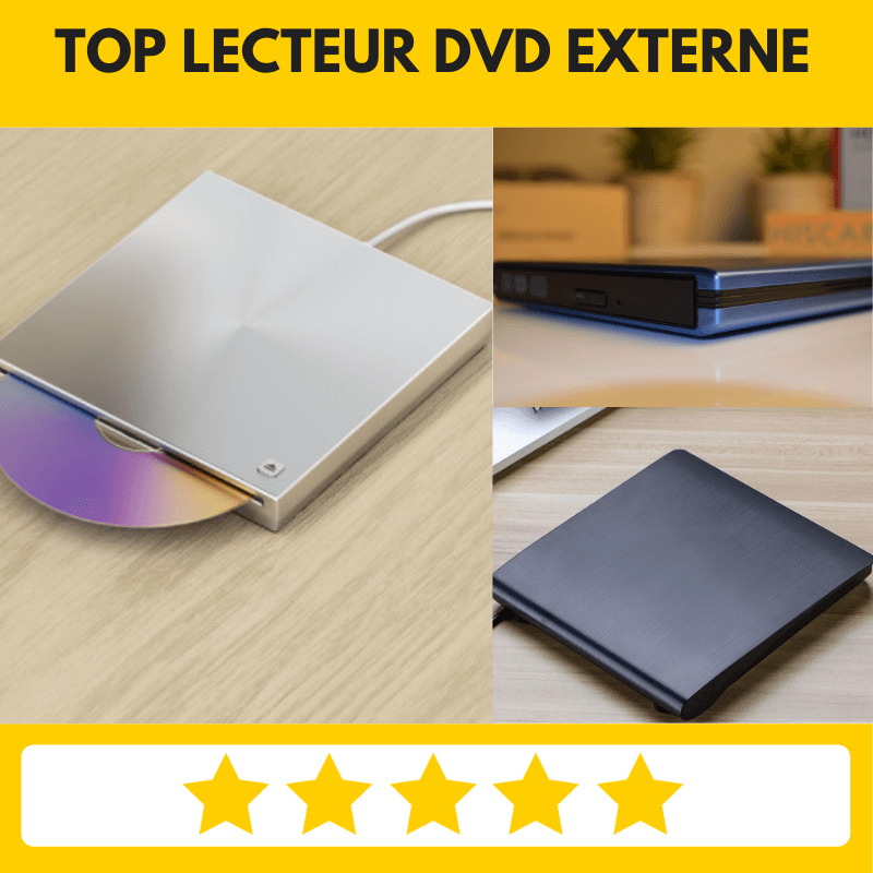BUNUD Lecteur CD DVD Externe USB 3.0 Type-C Lecteur CD Externe