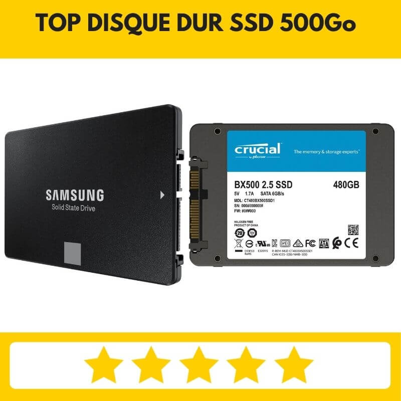 Disque dur interne Crucial 500Go CT500MX500SSD1 SSD interne MX500